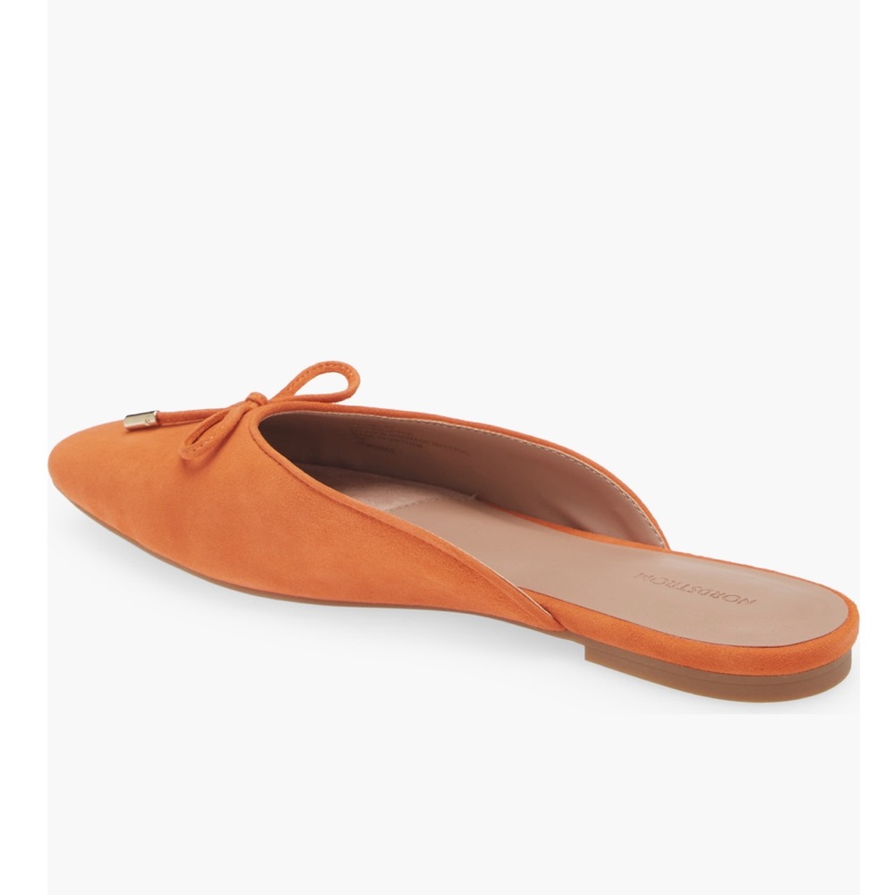 Nordstrom Jude Bow Mule in Orange Bisque Size 7.5 - Picture 3 of 11